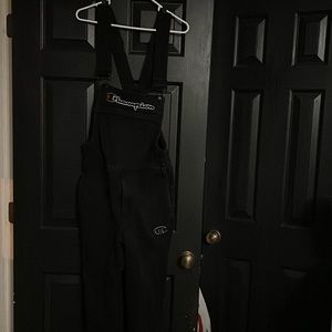 Black Men’s Size Small Champion Cotton Overalls